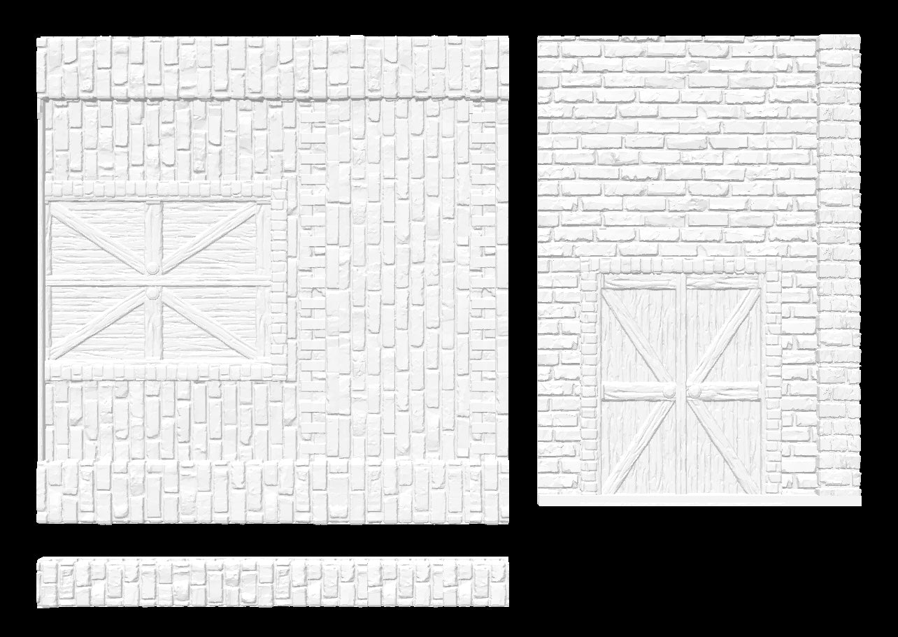 BH05 British Heritage Warehouse Doors Sections - OO Gauge
