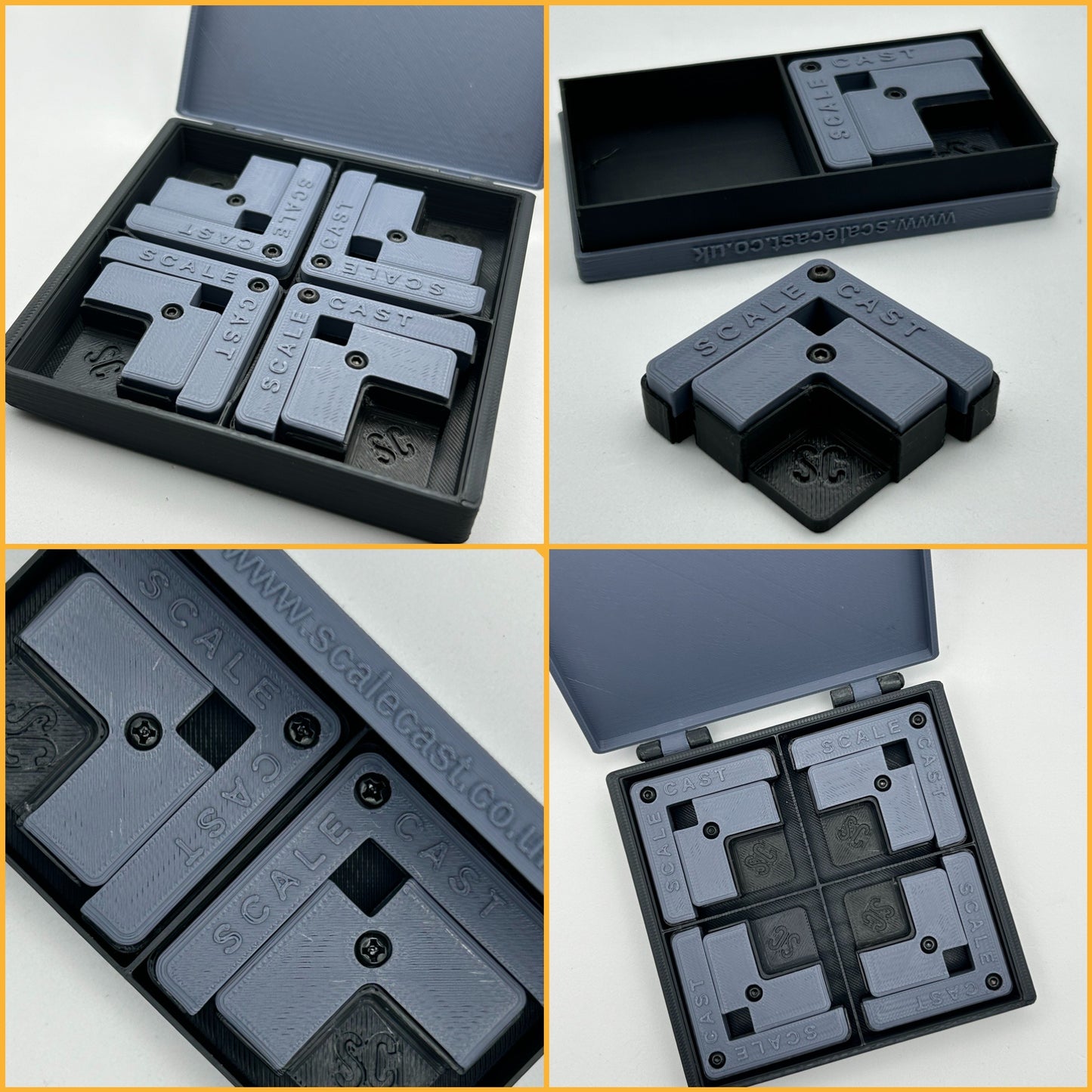 Magnetic Corner Clamps - 4 sets - For model railway construction.