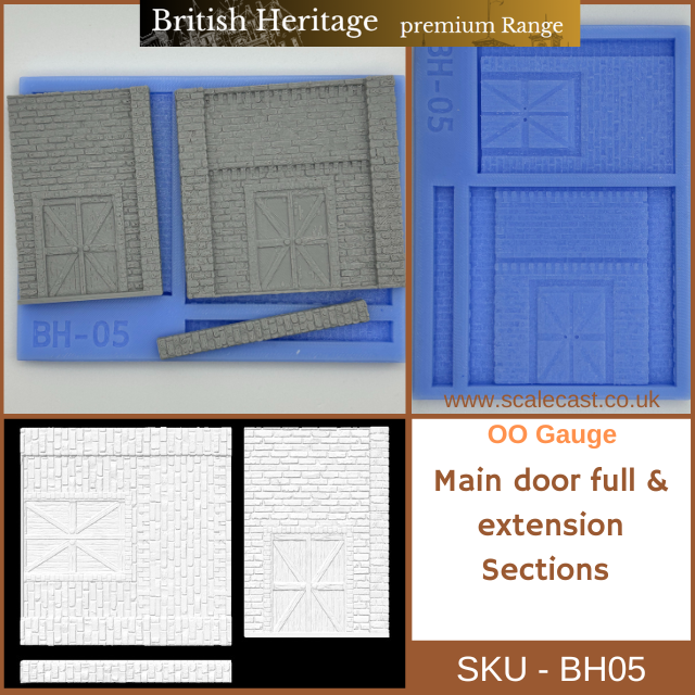 BH05 British Heritage Warehouse Doors Sections - OO Gauge