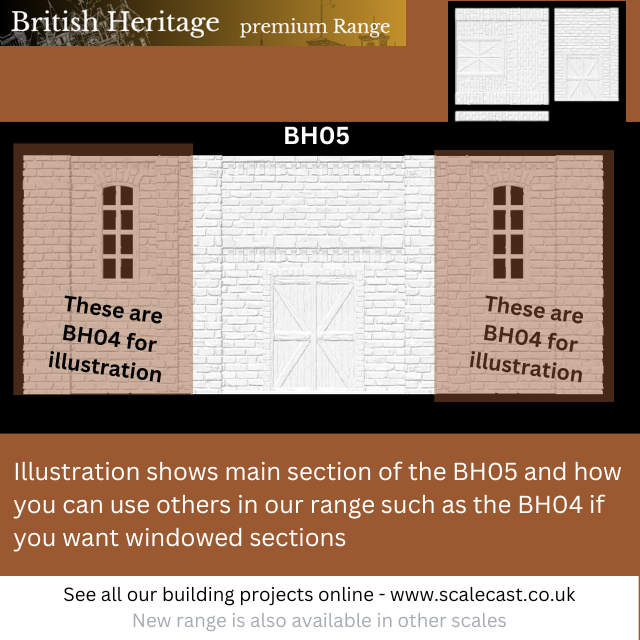 BH05 British Heritage Warehouse Doors Sections - OO Gauge