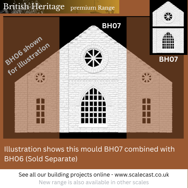 BH07 British Heritage Large Arched windows and Centre Apex - OO Scale
