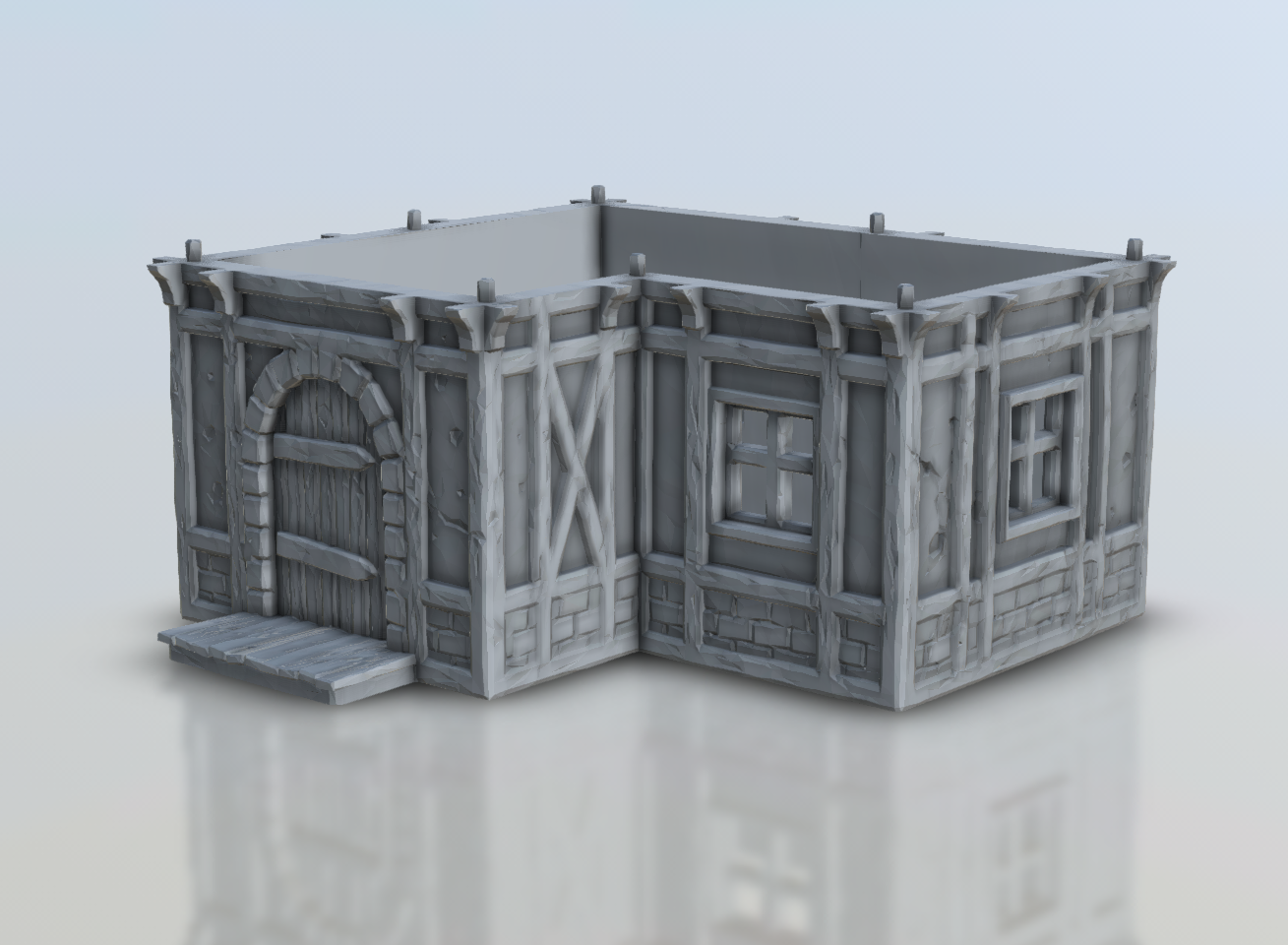 Wereburg 3d Printable building Timber frame - WB109