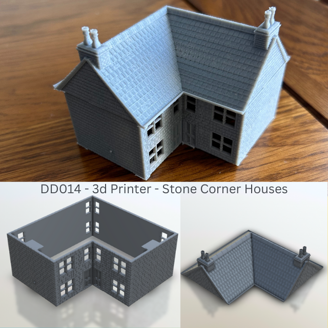 Corner Houses - 3D printable digital download - DD014