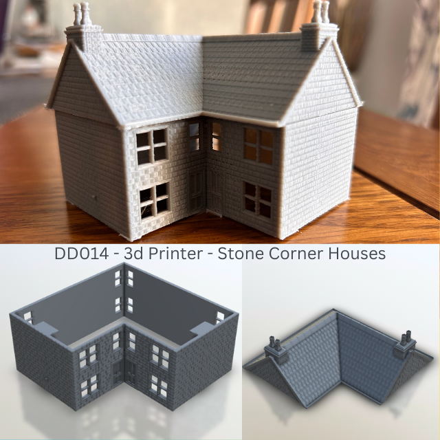 Corner Houses - 3D printable digital download - DD014