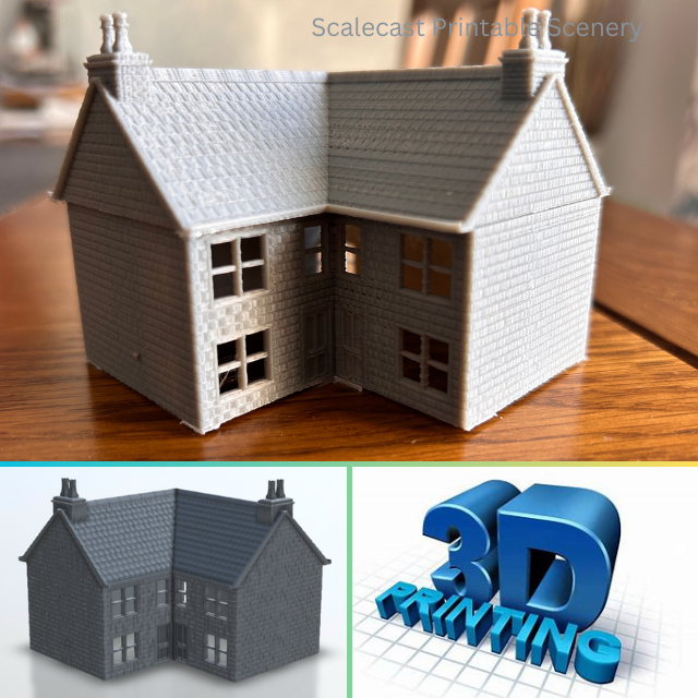 Corner Houses - 3D printable digital download - DD014