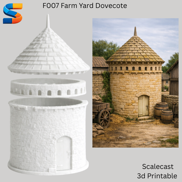 Farm store & Dovecote 3d Printable Model F007