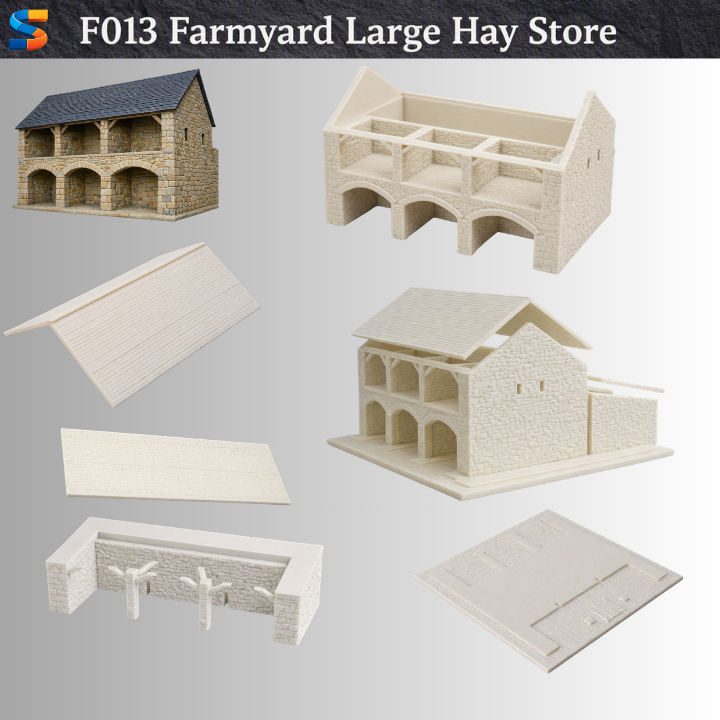 Farmyard Large Hay Store - 3d printable Model F013