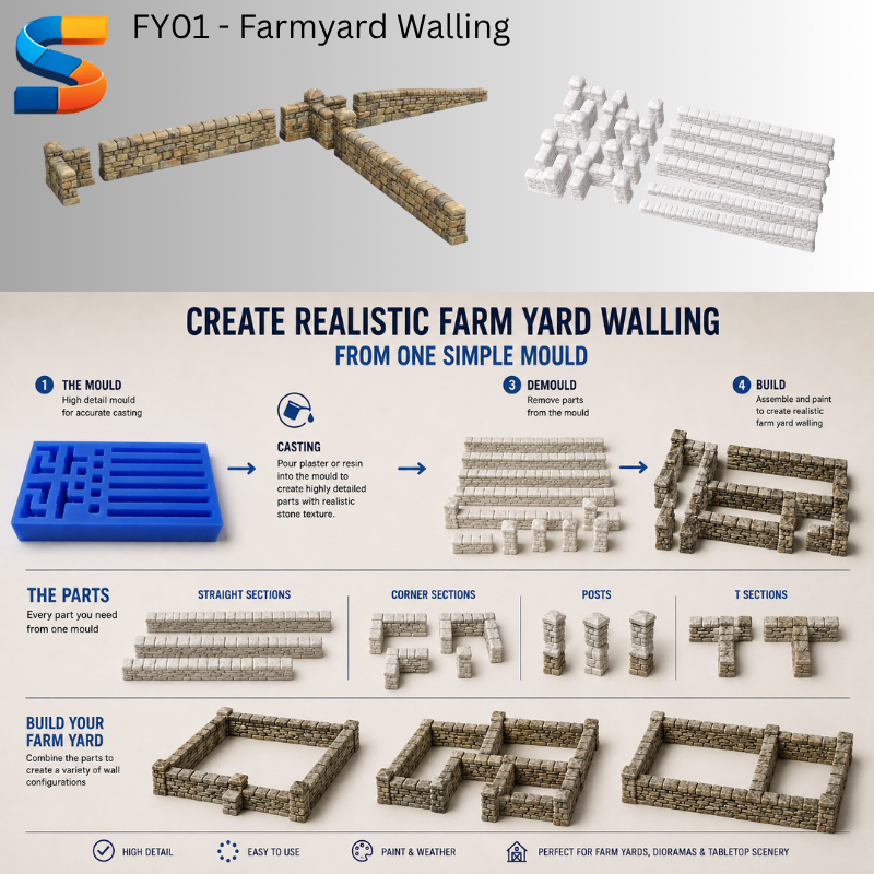 Farmyard Walling casting Mould - FY01