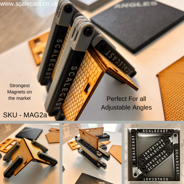 Magnetic ANGLES Clamps - 2 sets - For model construction MAG2a