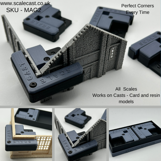 Magnetic Corner Clamps - 2 sets - For model construction MAG2c