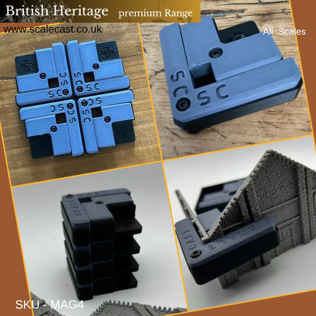 Magnetic Corner Clamps - 4 sets - For model railway construction.