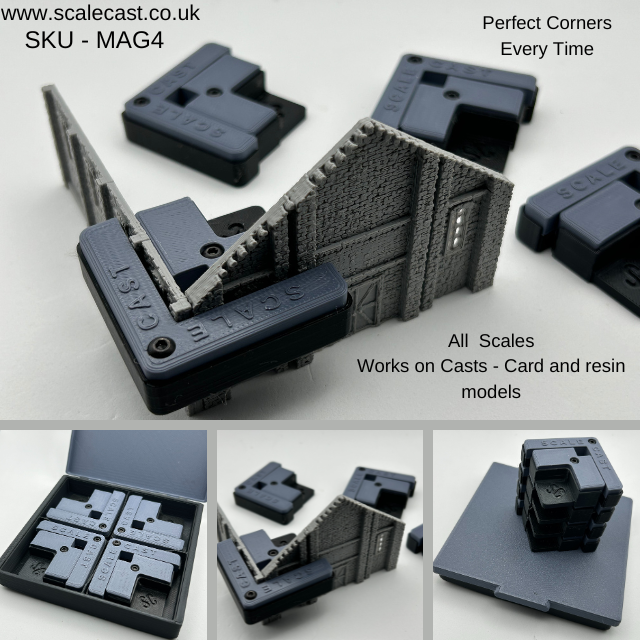 Magnetic Corner Clamps - 4 sets - For model construction MAG4c