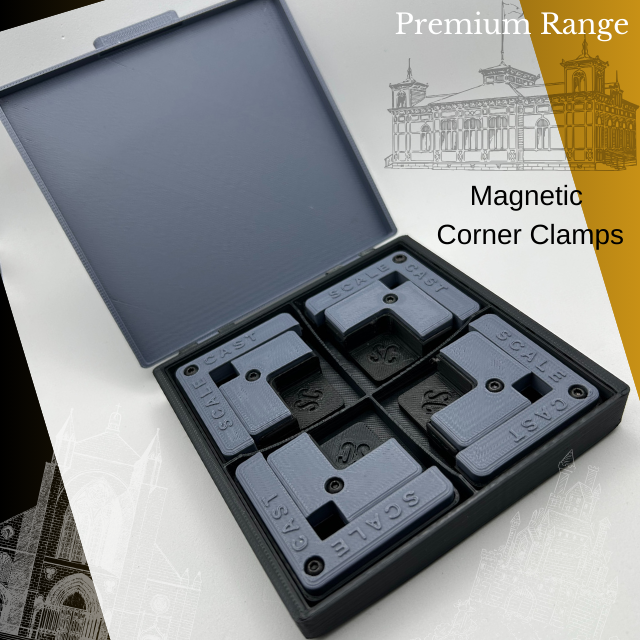 Magnetic Corner Clamps - 4 sets - For model construction MAG4c