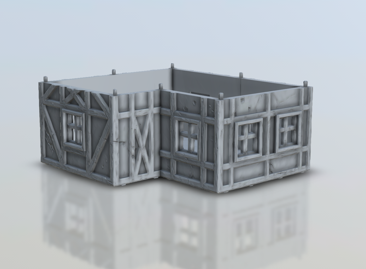 Wereburg 3d Printable building Timber frame - WB109