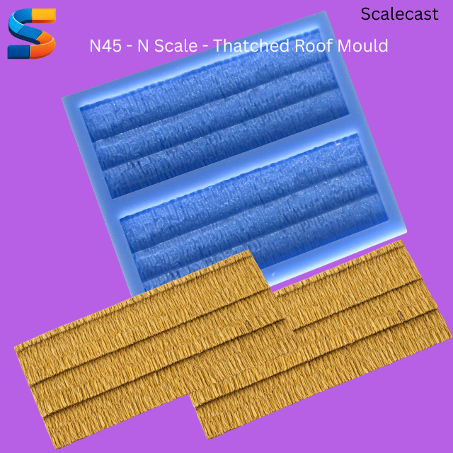 Thatched Roof Mould For Model Railway Scenery N45 - N Scale