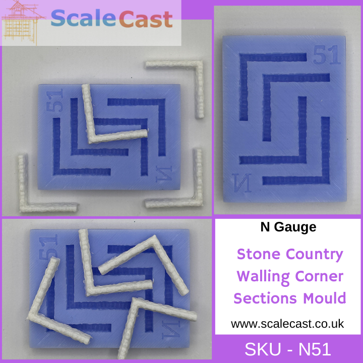 N Gauge British Country Walling Corner Sections - N51
