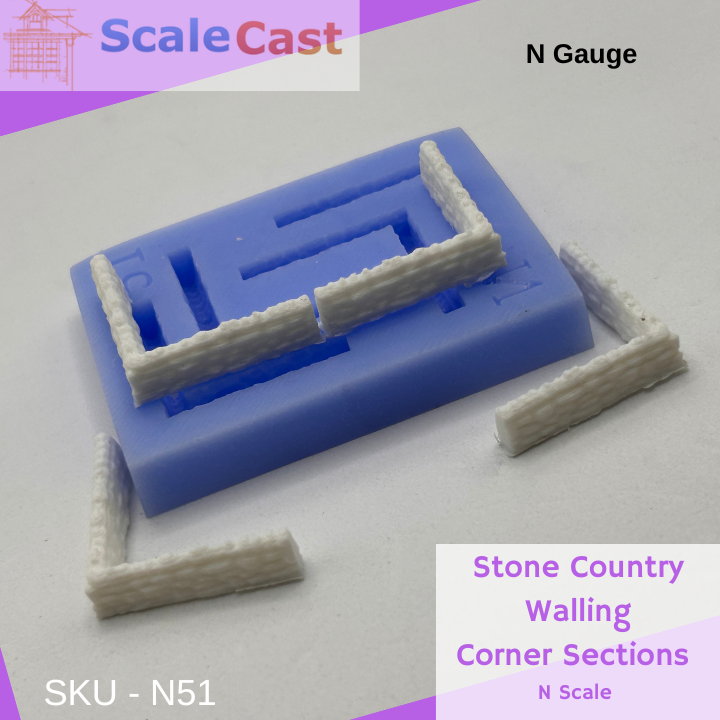 N Gauge British Country Walling Corner Sections - N51