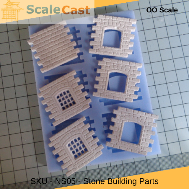 Stone Buildings NS05 Mould - Model Railway Scenery OO Gauge