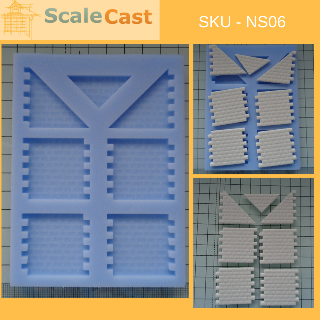 Stone Buildings NS06 Mould - Model Railway Scenery OO Gauge