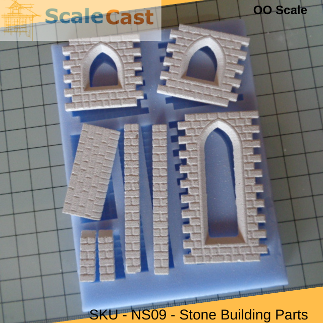 Stone Buildings NS09 Mould - Model Railway Scenery OO Gauge