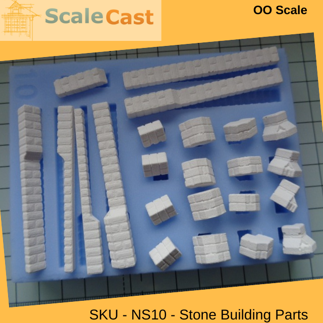 Stone Buildings NS10 Mould - Model Railway Scenery OO Gauge
