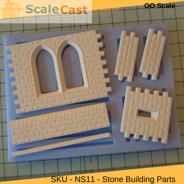 Stone Buildings NS11 Mould - Model Railway Scenery OO Gauge