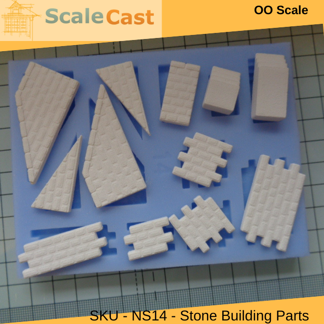 Stone Buildings NS14 Mould - Model Railway Scenery OO Gauge