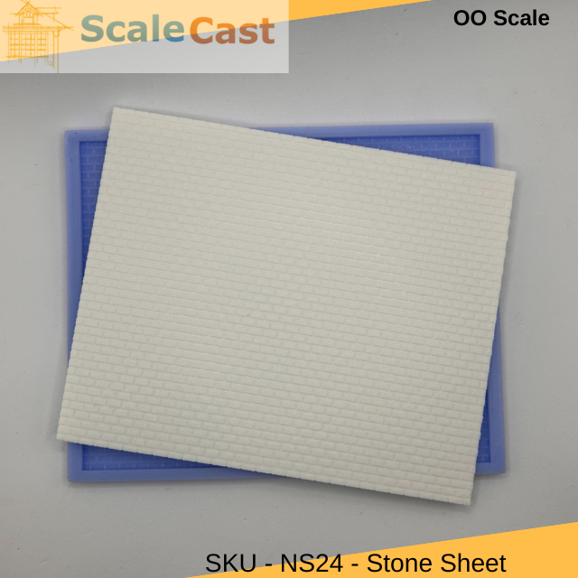 NS24 Large Stone Sheet Casting Mould - OO Gauge Model Railway