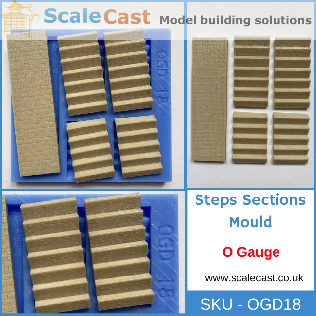 OGD18 O Gauge Steps sections - For O Scale Model Railway Scenery