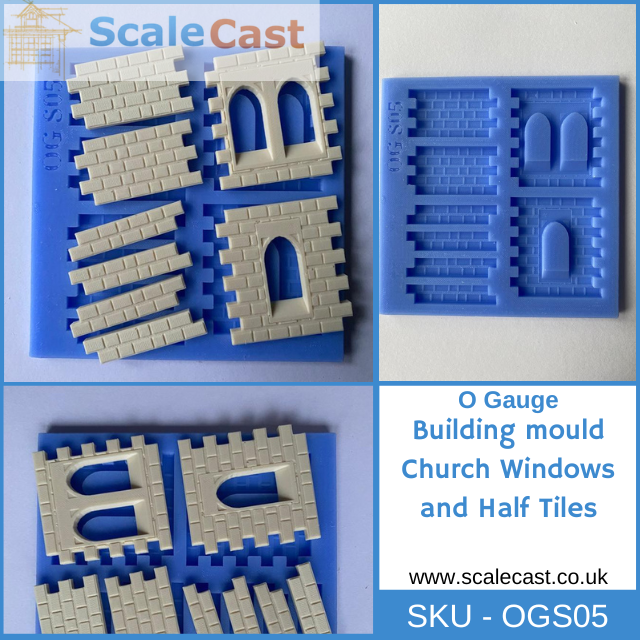 OGS05 Church Windows & sections O Gauge Model Railway Scenery