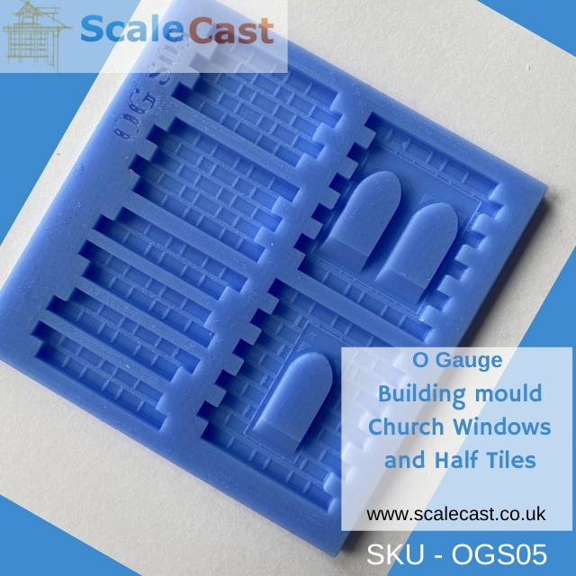 OGS05 Church Windows & sections O Gauge Model Railway Scenery