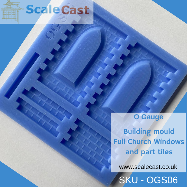 OGS06 Full Church Windows O Gauge Model Railway Scenery