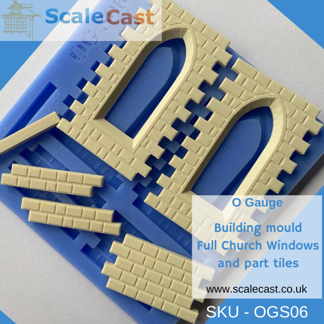 OGS06 Full Church Windows O Gauge Model Railway Scenery