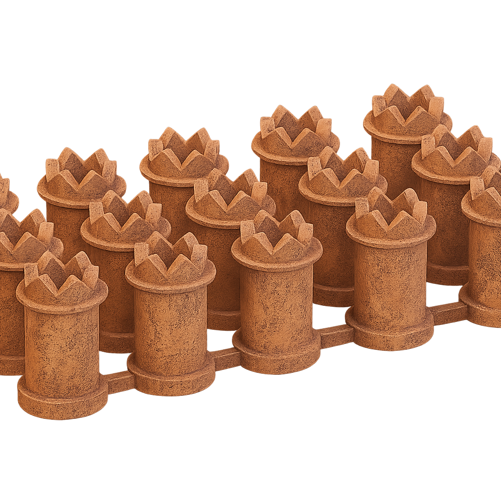 Set of Round base chimney pots - PT002 - OO Scale