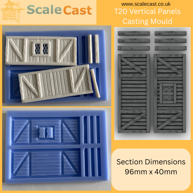 Timber & Render theme - Vertical Timber 96x40 sections mould T20