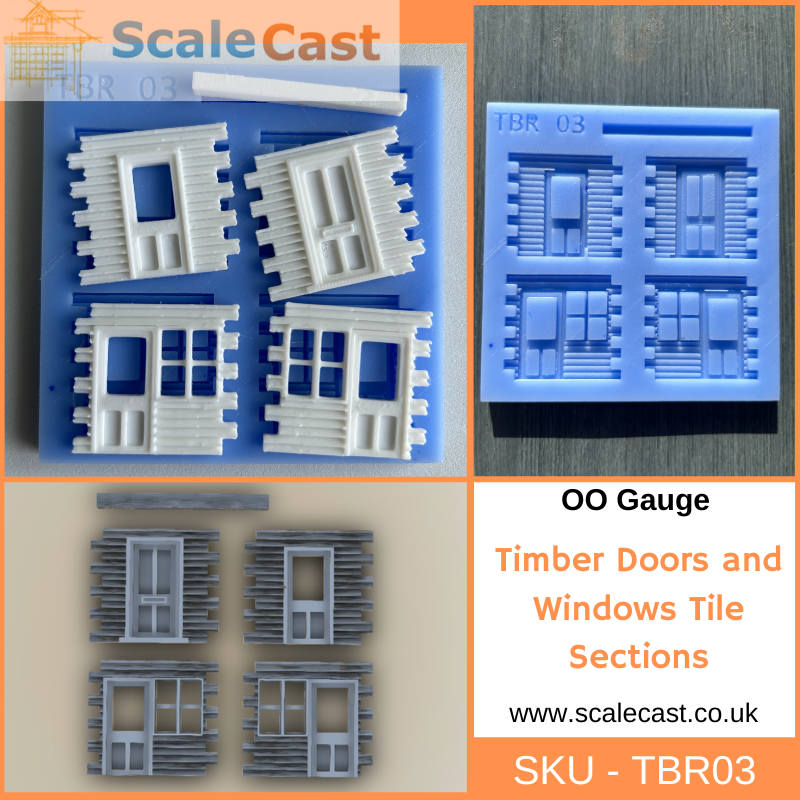 Timber building kit - 6 mould set for OO Scale Buildings TBR-Kit1