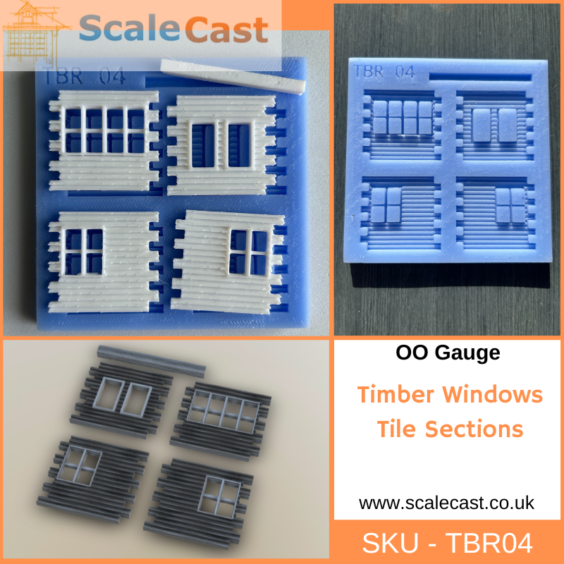 Timber building kit - 6 mould set for OO Scale Buildings TBR-Kit1
