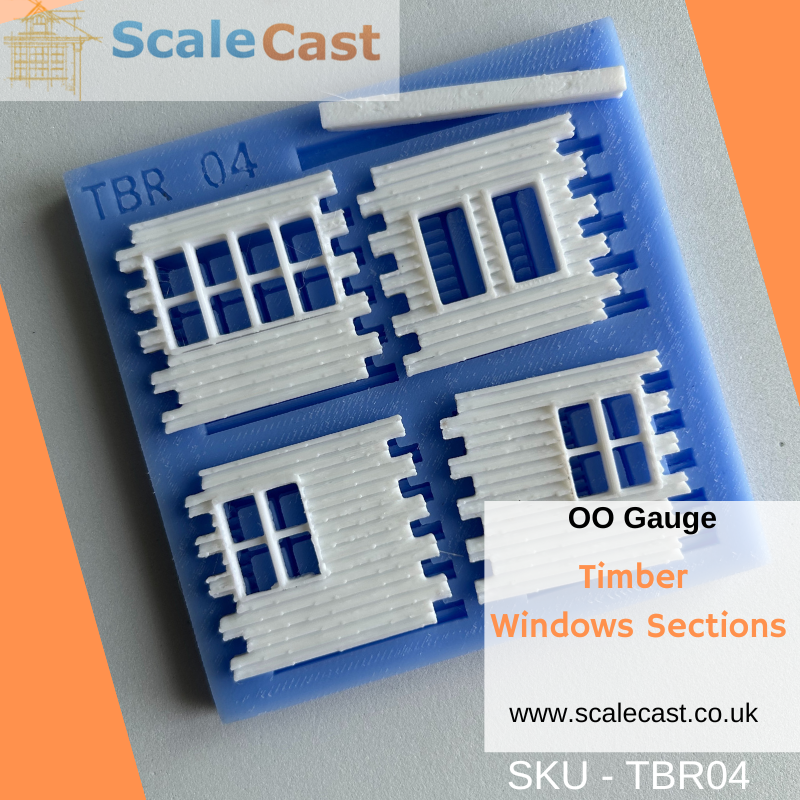 Model Railway HO/OO Timber Windows Section Tiles Mould TBR04