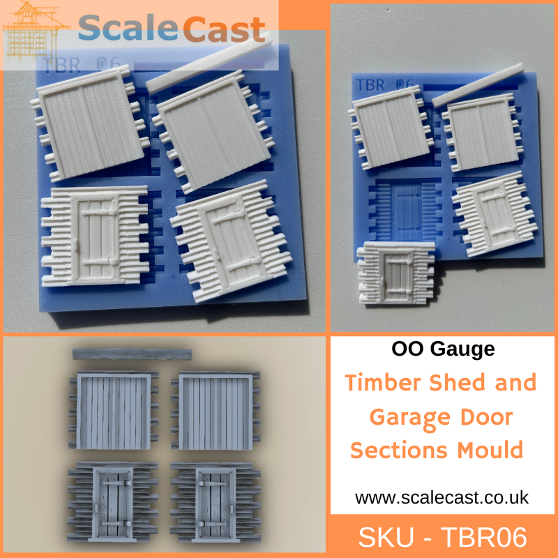 Timber building kit - 6 mould set for OO Scale Buildings TBR-Kit1
