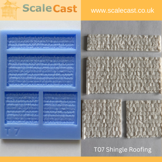 Tudor Shingles roofing for model railways OO-HO Scale T07
