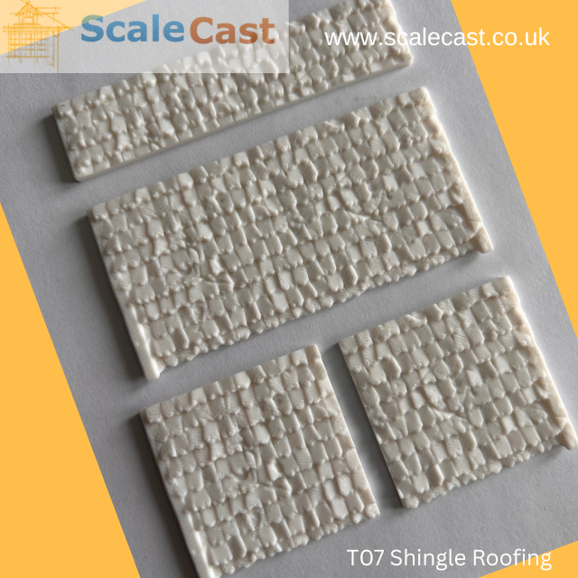 Tudor Shingles roofing for model railways OO-HO Scale T07