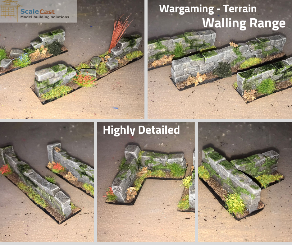 Modular Stone Walling - Sections for Wargaming W001