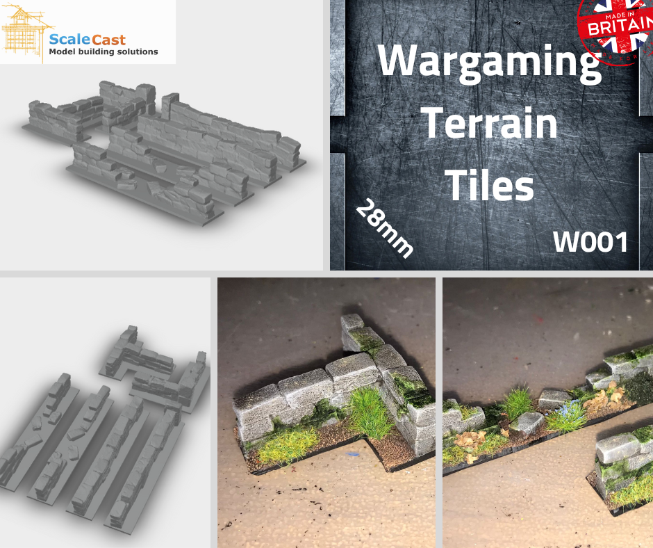 Modular Stone Walling - Sections for Wargaming W001