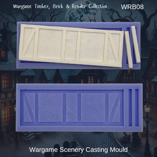 Wargame Building Plain Sections Mould - WRB08