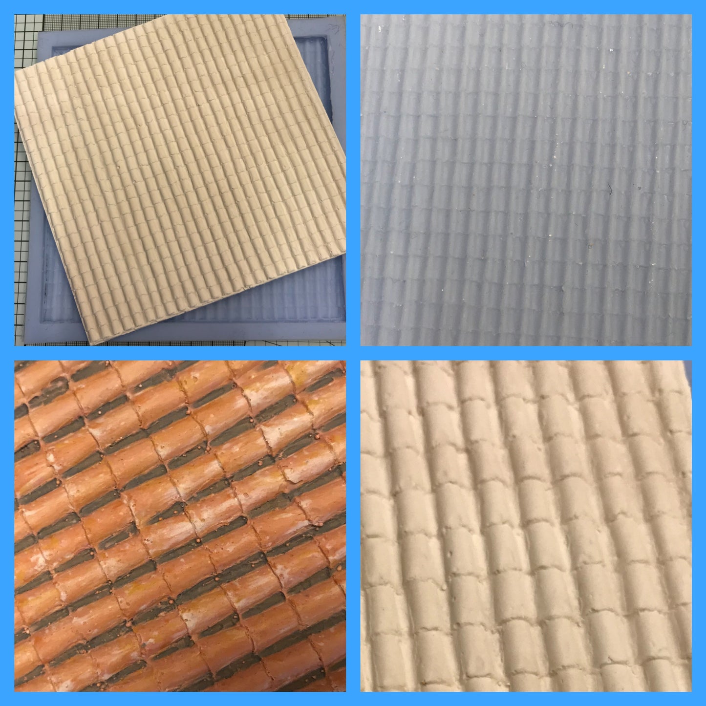 OGR03 O Gauge Pantile Roof Sheet Mould for O Scale Model Railways