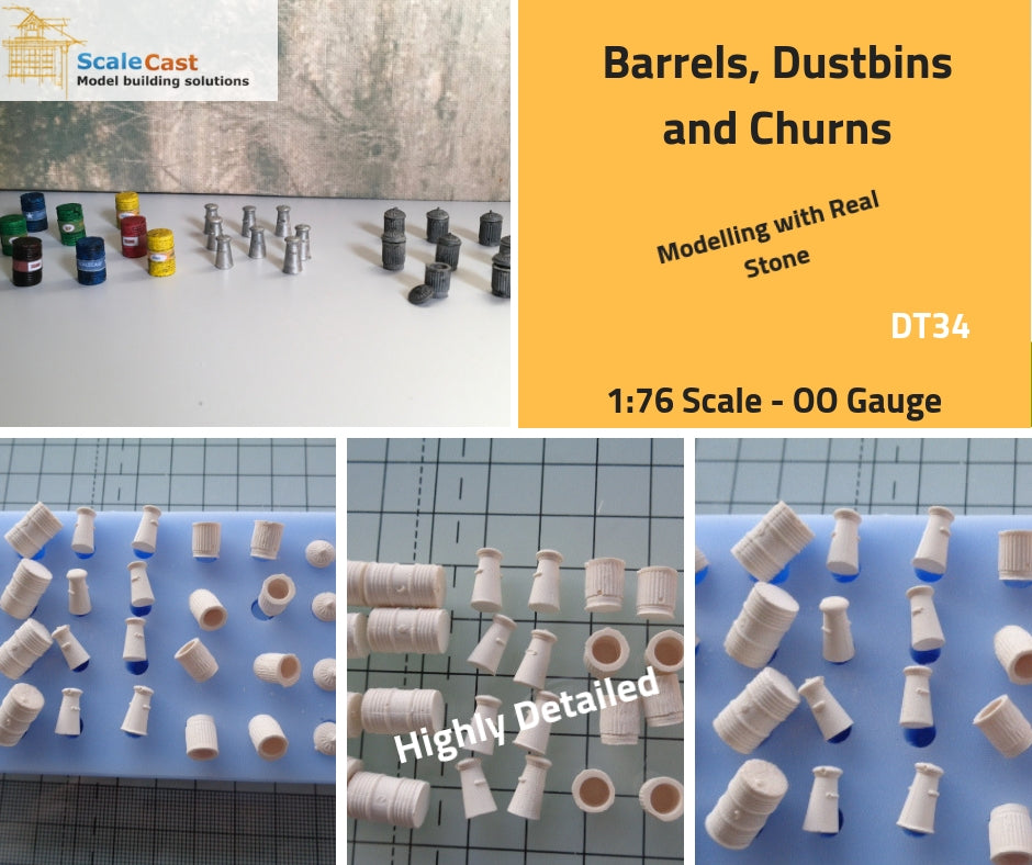 thumbnail image 2 of Peco OO Gauge Dustbins - Model Railway Scenery Accessory 2 of 5