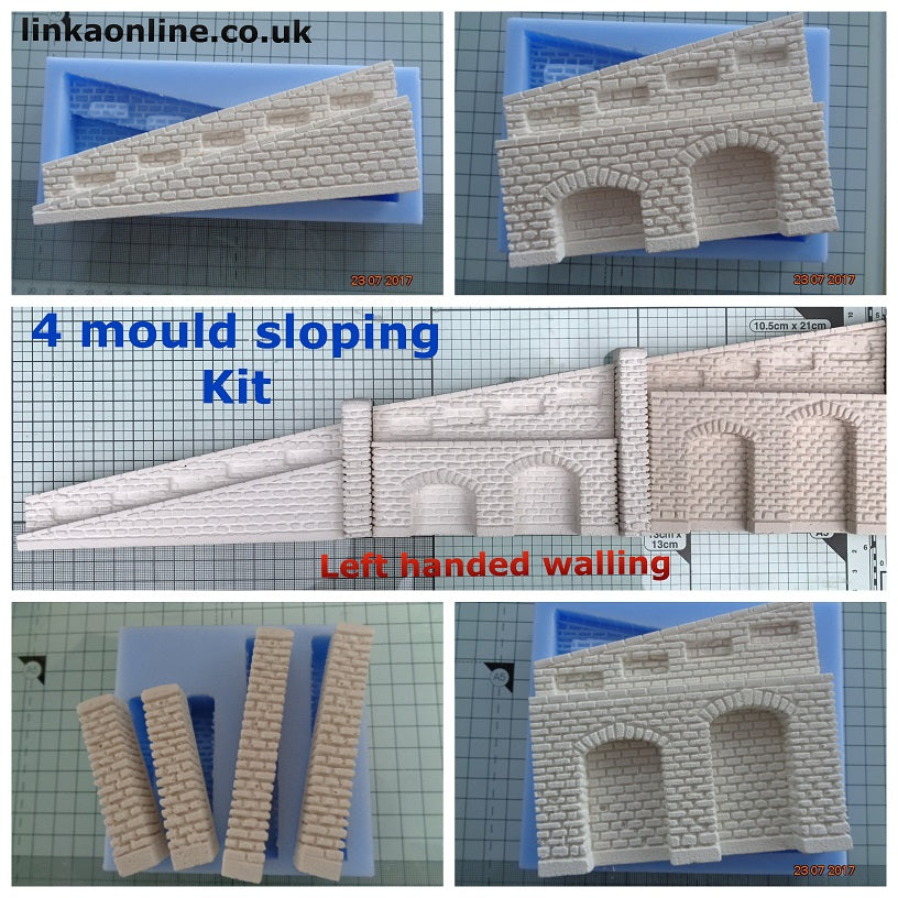 Lineside Stone Left Sloping Kit LS-K02 - For Model Railway Scenery