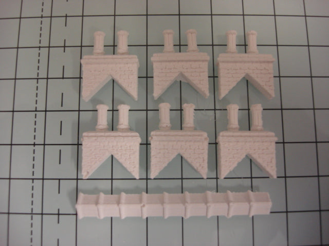 CP02 Chimneys Casting Mould - Model Railway Scenery