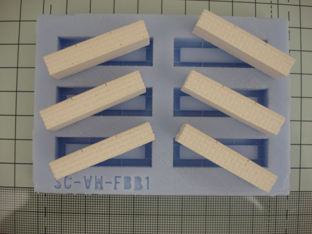 DT27 Brick Troughs Detailing Mould - For model railway scenery