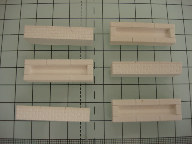 DT27 Brick Troughs Detailing Mould - For model railway scenery
